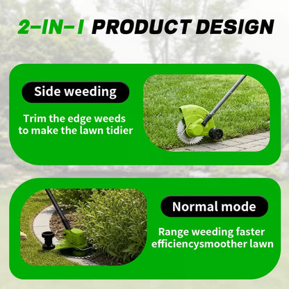 Cordless Lawn Mower 3-in-1 | Trimmer Edger Small Yard Patio Garden
