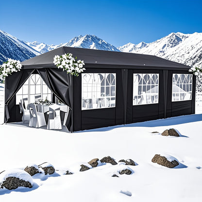 Party Tent Black Waterproof Iron Frame | Wedding Patio Camping Gazebo