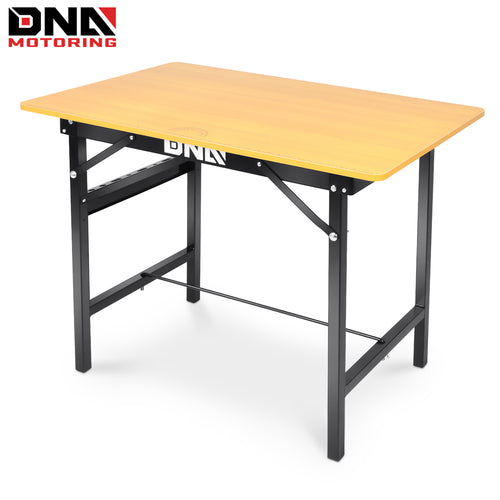 Folding Work Table Portable 220 LBS Capacity Built-In Measuring Tape Angle Finder Foldable Workbench for Garage Home DIY Woodworking Drawing Projects