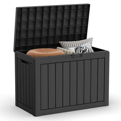 Outdoor Storage Box Lockable Weatherproof | Deck Patio Garden Bench