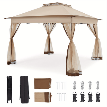 Pop Up Gazebo Tent Mosquito Netting Oxford | Patio Garden Backyard