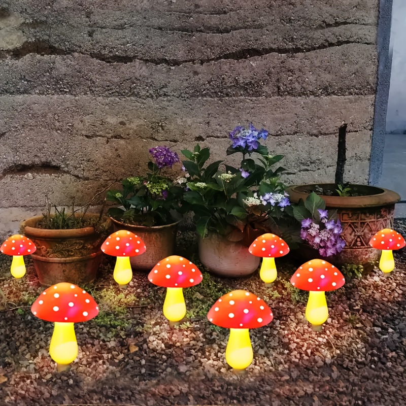 Solar Mushroom Garden Lights Outdoor 8 LED 8 Modes