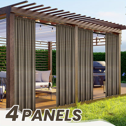 Sheer Curtains 4 Panels Rod Pocket Semi-Sheer Linen Look Light Filtering Privacy Drapes for Living Room Bedroom Patio – All Season, Woven, Unlined, Multi-Color