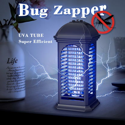Bug Zapper Indoor Plug-In Electric Mosquito Killer with UV Light Trap & Dual Grid – Safe for Pets, No Chemicals, Home & Backyard Insect Catcher