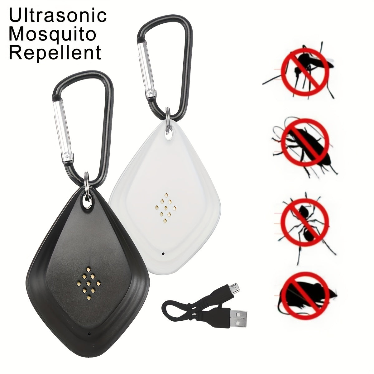 Ultrasonic Pest Repeller USB Mini – Sonic Insect Repellent for Mosquitoes, Fleas & Ticks, Portable Variable Frequency Device for Home, Camping, Travel & Garden