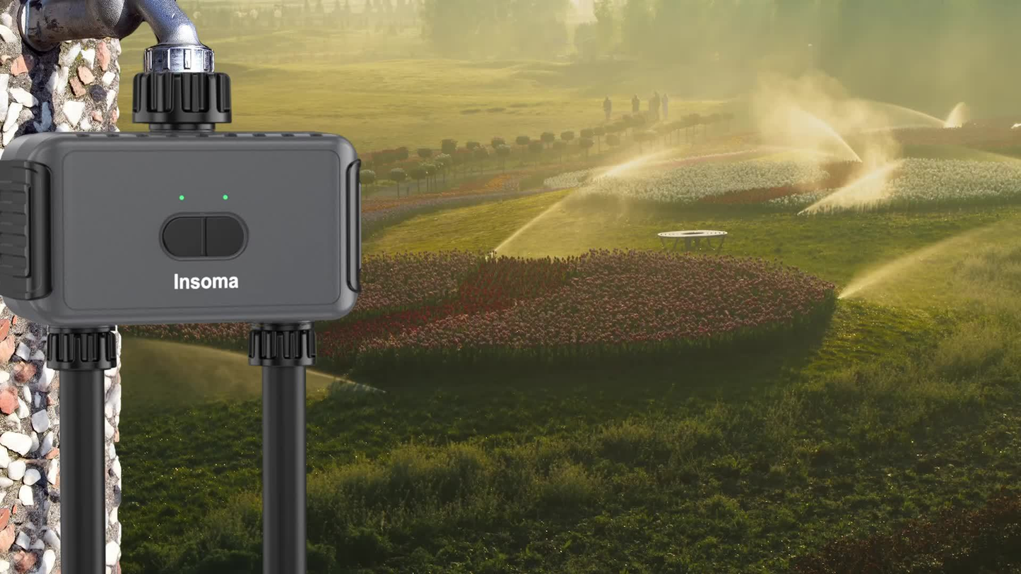 WiFi Sprinkler Timer Smart 2-Zone Irrigation System with App & Alexa Voice Control