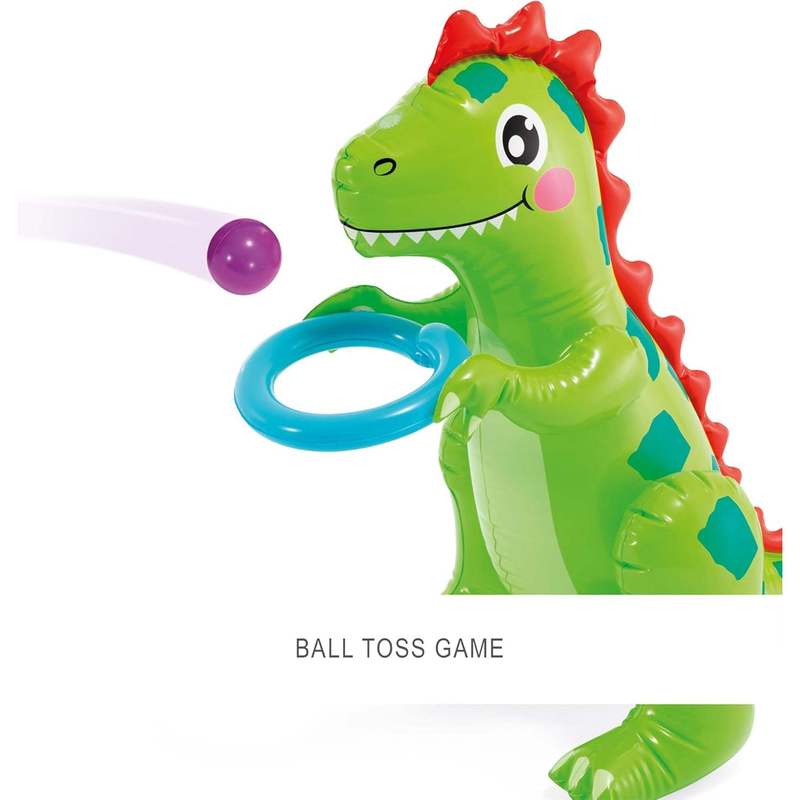 INTEX Dino Park Inflatable Kids Water Play Center with Slide, Splash Pad & Dino Sprayer, Kiddie Pool