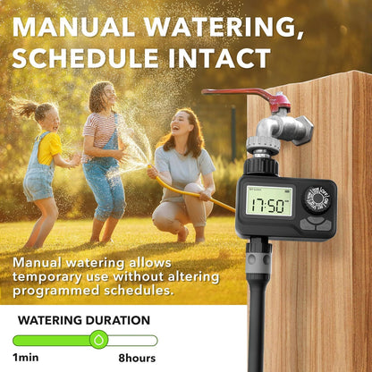 Garden Hose Timer Programmable Digital Irrigation Controller with LCD Display 1-Outlet