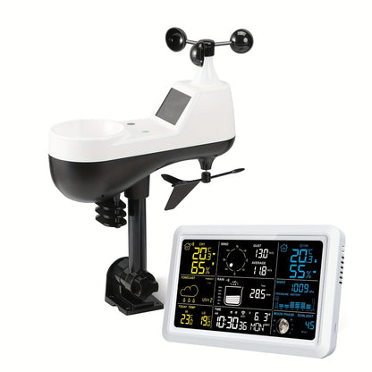 WiFi Weather Station | 7-in-1 Rain Gauge Wind Speed App Forecast