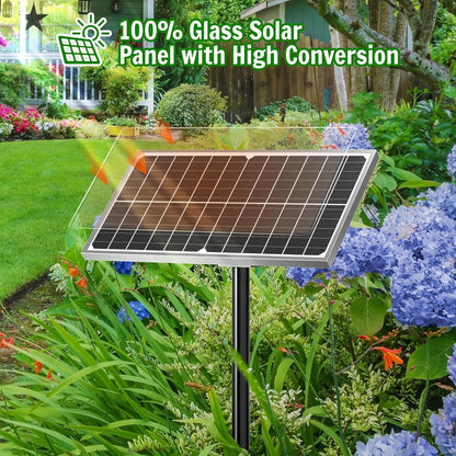 Solar Water Pump Kit Upgraded Glass Panel 15W/20W Bird Bath Pool