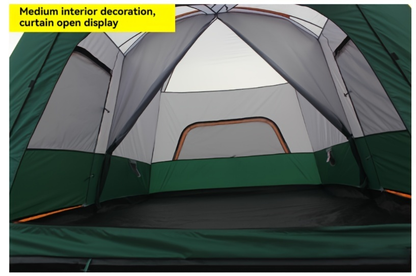 Large Camping Tent 2-Room Family Cabin 6-12 Person Mosquito Net
