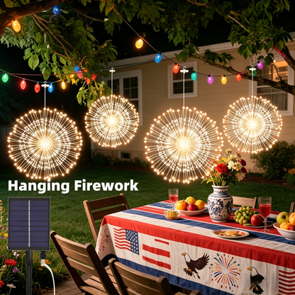 Solar Firework Garden Lights 4-Pack, 8 Modes Waterproof