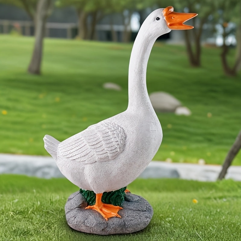 Goose Garden Statue 19 Inch Outdoor Rustic Animal Sculpture Lawn Patio Yard Art Decorative Figurine Holiday Gift