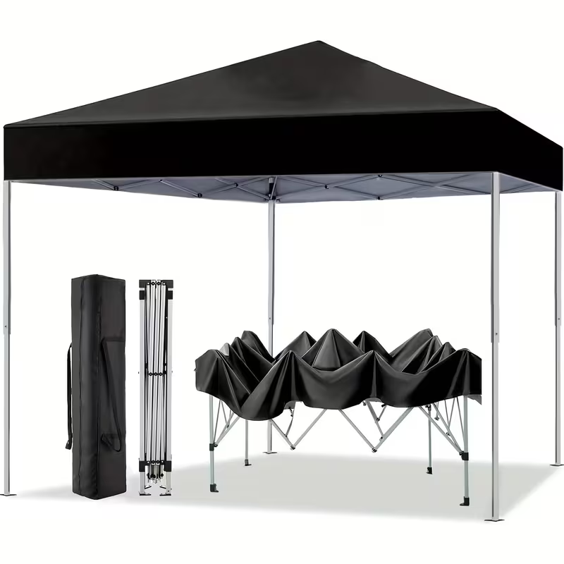 10x10 Pop Up Canopy Tent Heavy Duty 420D Oxford UPF50+ Straight Legs