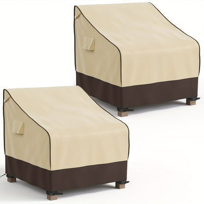 2-Pack Waterproof Patio Chair Covers for Adirondack & Rocking Chairs, 420D Heavy Duty Outdoor Furniture Covers, All-Weather UV & Moisture Protection