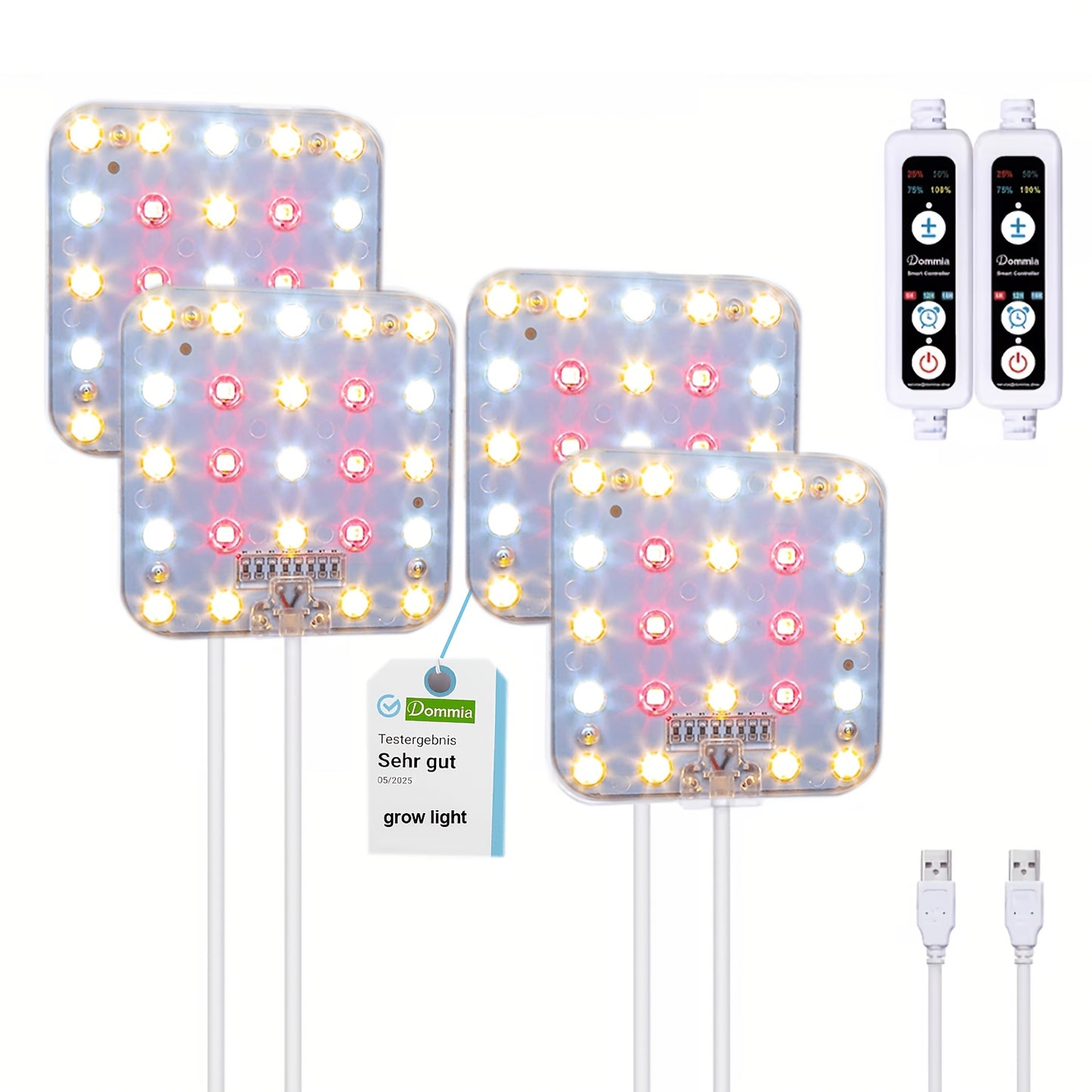 Under Cabinet Grow Light Full Spectrum High PPFD Optical Lens | 4 Brightness Levels Auto Timer 6/12/16H | Small Plants Seeds Indoor LED Plant Light