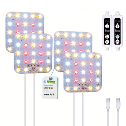 Under Cabinet Grow Light Full Spectrum High PPFD Optical Lens | 4 Brightness Levels Auto Timer 6/12/16H | Small Plants Seeds Indoor LED Plant Light