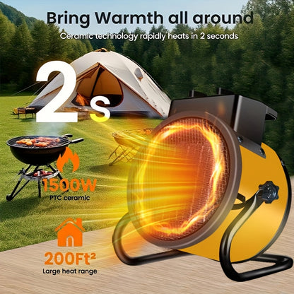Space Heater | Portable PTC Ceramic Greenhouse Garage Patio Indoor
