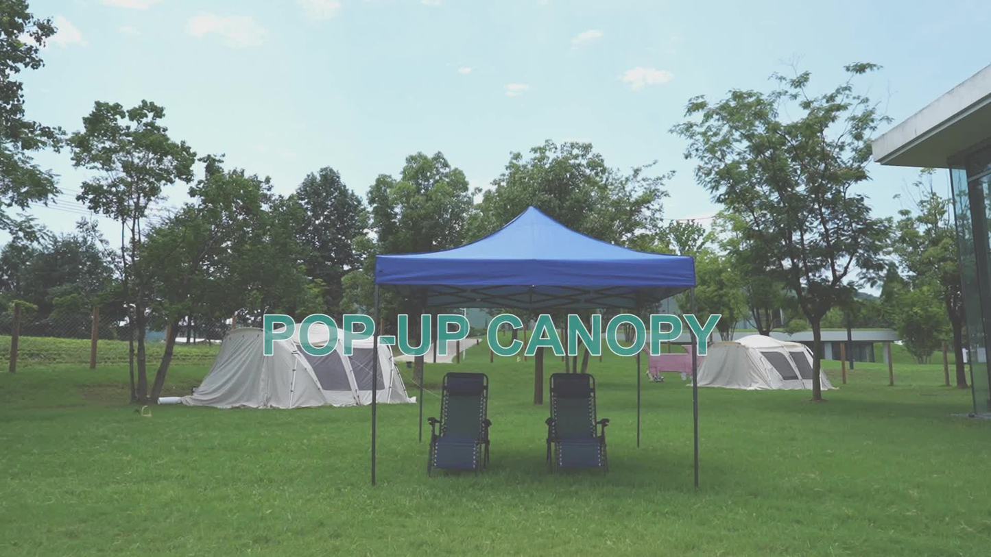 10x10 Pop Up Canopy Tent Heavy Duty - 1-Person Easy Setup, Wheeled Carry Bag, Portable Gazebo