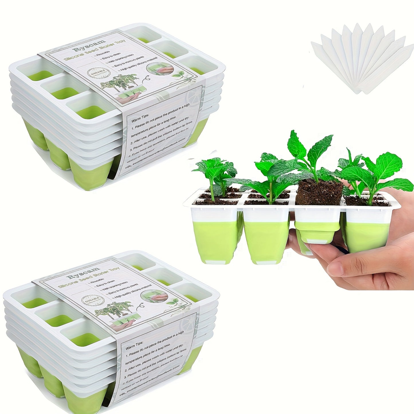 Seed Starting Tray with Flexible Pop-Up Units | Easy Transplant No Root Damage | Optimal Drainage | Reusable Seedling Tray 2pcs 6pcs 10pcs Multi-Pack