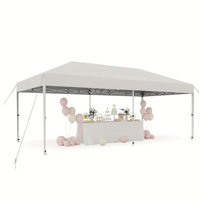 10'x20' Heavy-Duty Instant Canopy Tent - High Quality Pop-Up Event Shelter with Sidewalls, Portable Outdoor Party tent for Weddings, Markets, Backyard - Includes Stakes, Sandbags & Easy Setup, Wind-Resistant Commercial/Personal Use, Durable Oxford Fabric