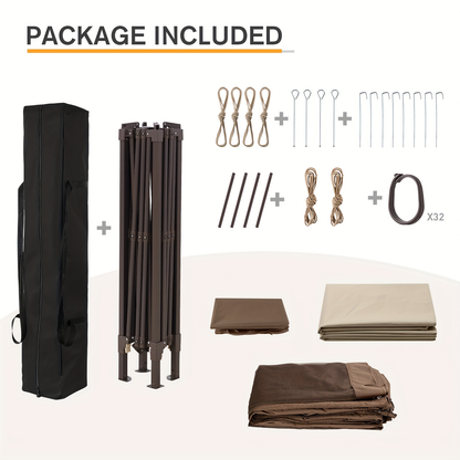 Instant Gazebo Tent 11x11 FT Mosquito Netting No Assembly Required