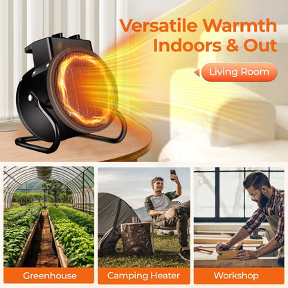Space Heater | Portable PTC Ceramic Greenhouse Garage Patio Indoor
