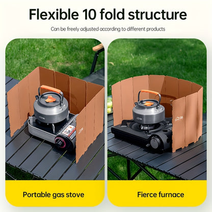 Camp Stove Windscreen | Folding Windshield Gas Stove Camping Outdoor