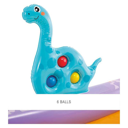 INTEX Dino Park Inflatable Kids Water Play Center with Slide, Splash Pad & Dino Sprayer, Kiddie Pool