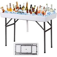 Folding Ice Table with Drain