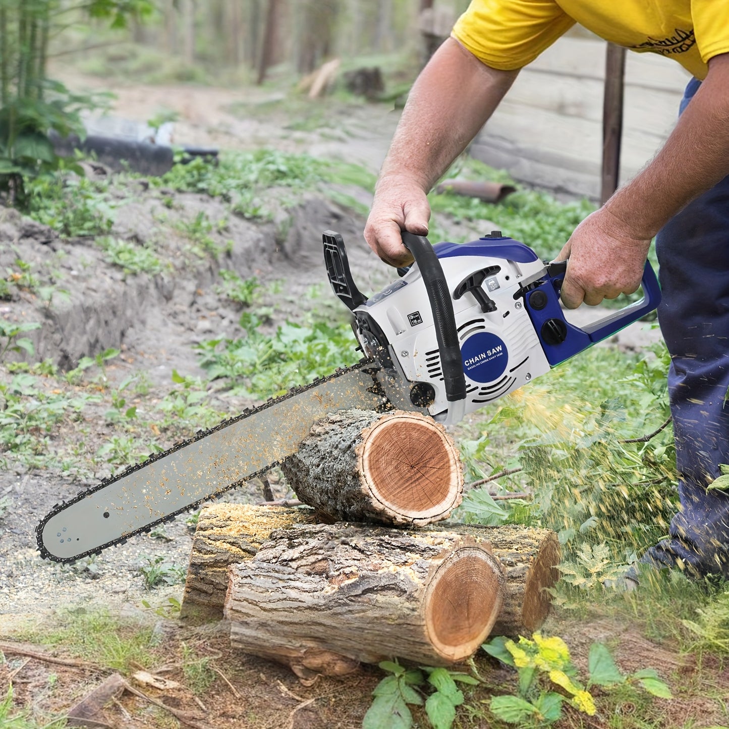 Gas Chainsaw | 2-Stroke Powerful Wood Cutting Logging Farm Ranch