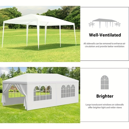 Party Tent 10x20 Outdoor Canopy Gazebo 6 Removable Sidewalls Wedding