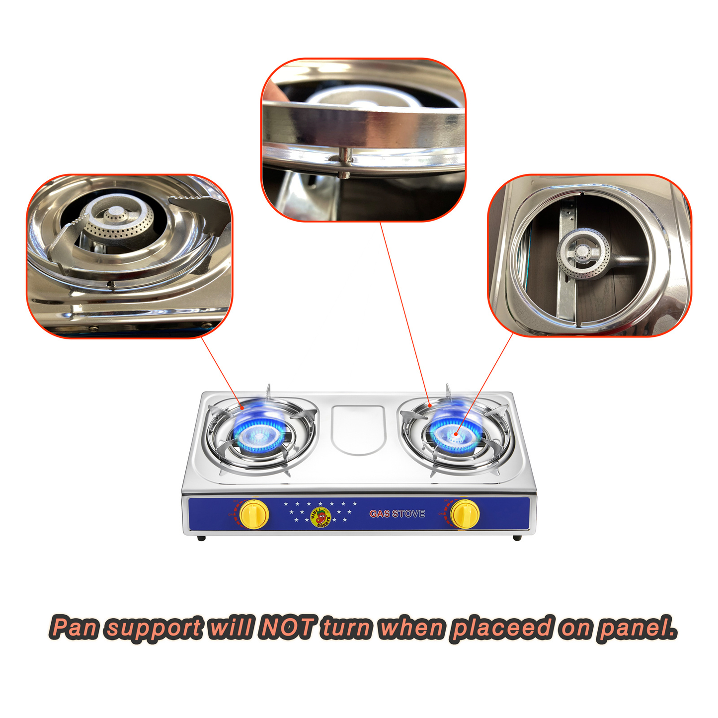 Propane Camping Stove Single & Double Burner – Stainless Steel Gas Cooker with Auto Ignition for Outdoor Cooking, Camping, Fishing, Hiking, Garden BBQ & Tailgate – Portable Camp Kitchen Burner