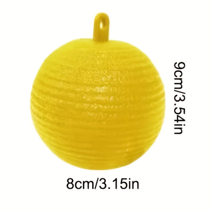 Sticky Fly Balls Hanging Trap – Fruit Fly & Insect Glue Ball for Orchard Garden Farm Indoor Outdoor Use, 5 Pack Yellow