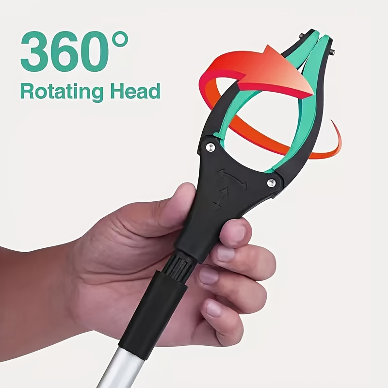 Grabber Tool Reacher 32-Inch Foldable Telescopic - 360° Rotating Jaws & Magnetic Tip Litter Picker, Lightweight Easy-Grip Reaching Tool for Elderly, Disabled & Garden Pickup