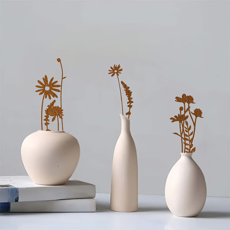 Metal Wildflower Bouquet | Rusty Stems Vase Garden Home Decor Gift