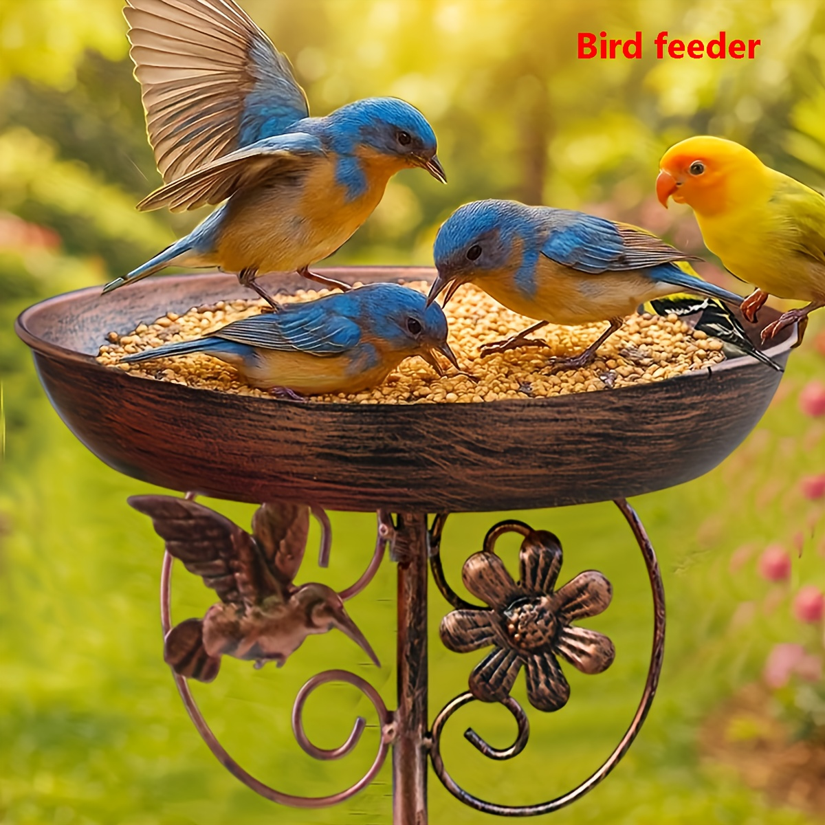Bird Feeder Cast Iron Vintage | Bird Bath Garden Outdoor Yard Decor