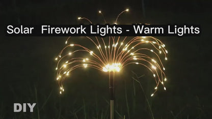 Solar Dandelion Lights with Remote Control 540/1080 LED 8 Modes Warm White – 6/12 Pack Outdoor Fireworks Stake Lights for Lawn Garden Christmas Halloween Festival Decoration
