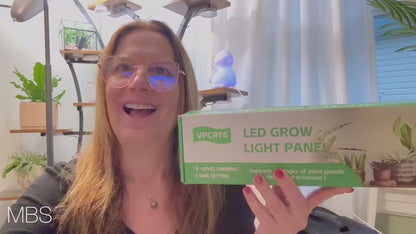 540 LED Grow Light Panel Full Spectrum | 3 Lighting Modes 10 Dimmable Levels 3 Timer Settings Under Cabinet | Indoor Plant Light 2 or 4 Pack
