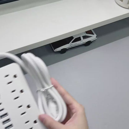 Surge Protector Power Strip 17-in-1 Wall Mount 11 AC Outlets 4 USB-A 2 USB-C Compact Charging Station 5ft 10ft Cord for Home Office School Dorm Travel