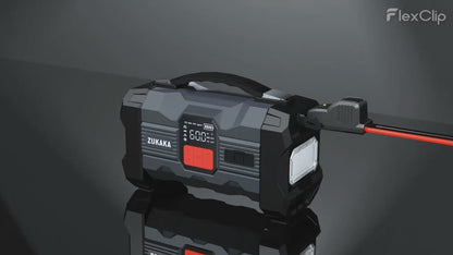 Jump Starter with Air Compressor 9000A Peak 10-in-1 150 PSI for All Gas 10L Diesel 12V USB USB-C Digital Display LED 10 Safety Protections Power Bank