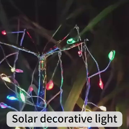 Solar Firecracker String Lights 120 LED, 8 Modes Waterproof
