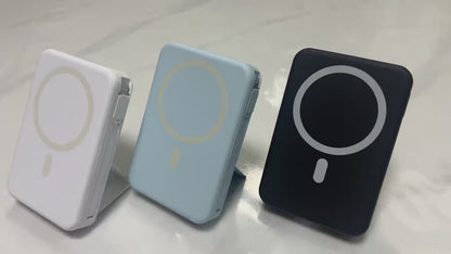 10000mAh Mobile Power, 22.W Magnetic Charging Treasure, Comes with Convenient Dual Cable, with LED Power Display, Stand Mobile Power, Can Charge 5 Devices At The Same Time, Comes with Stand, Can Be On The Plane