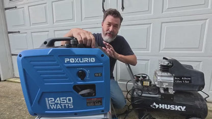 Inverter Generator 2450W & 3450W Super Quiet | EPA Compliant, 1.6 Gal Tank 8.3Hr Runtime, Portable Gas Generator for Home Backup, Camping, RV, Emergency Power
