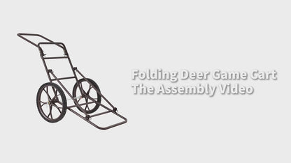 Deer Cart Folding Hunting Hauler 500 lbs Heavy-Duty Steel Frame 17" Wheels Utility Gear Dolly for Game & Tree Stand Transport