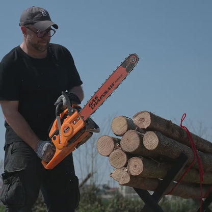 Gas Chainsaw Set – 12-Inch 25CC Pruning Saw & 20-Inch 62CC Heavy-Duty Log Cutting Chainsaw, Choose by Need