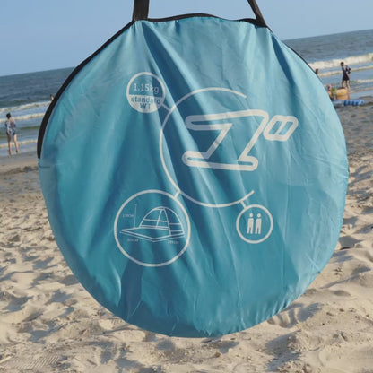 Beach Tent Pop Up Sun Shade 2-3 Person Anti-UV with Carry Bag