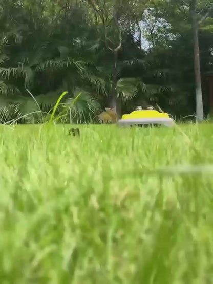 Remote Control Lawn Mower Electric Self-Propelled 20-Inch, Dual 18V Battery, 60-Min Runtime, 30° Slope Capable, 3-Level Height Adjust, Lightweight Portable