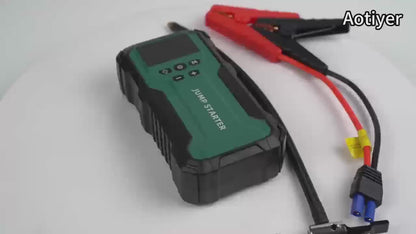 Car Jump Starter 10000A 7-in-1 Portable Battery Booster with Air Pump, Digital Tire Inflator 150PSI, LED Emergency Light for Gas & Diesel Vehicles