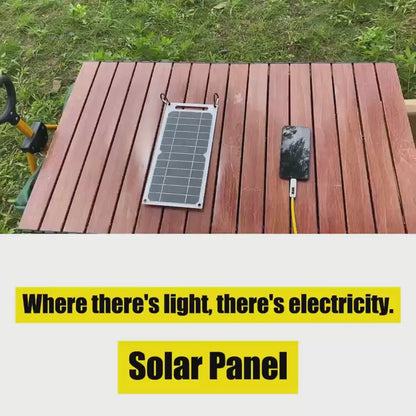 Solar Charging Panel 4W 10W Compact Lightweight Single-Crystal Monocrystalline Micro USB for Mobile Phone Power Bank Camera Speaker Hiking Camping Outdoor Travel